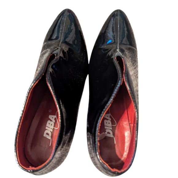 Diba Patent Black Ankle Boots size 8 - Picture 3 of 8